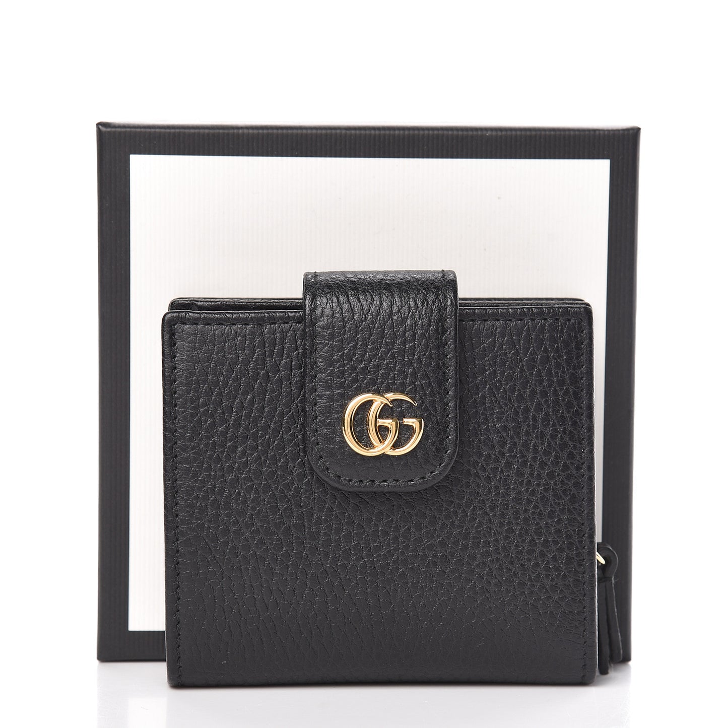 Dollar Calfskin GG Marmont French Wallet Black