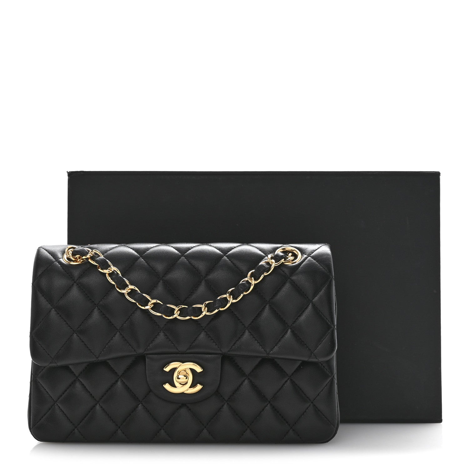 Chanel Lambskin Quilted Small Double Flap Black 14 of 14