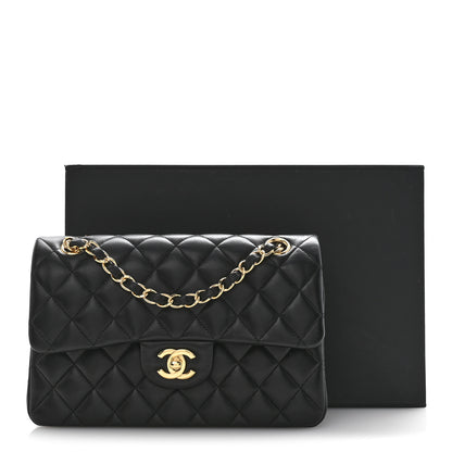 Chanel Lambskin Quilted Small Double Flap Black 14 of 14
