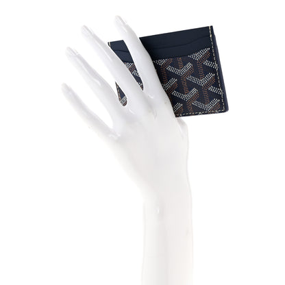 Goyard Goyardine Saint Sulpice Card Holder Navy 2 of 8