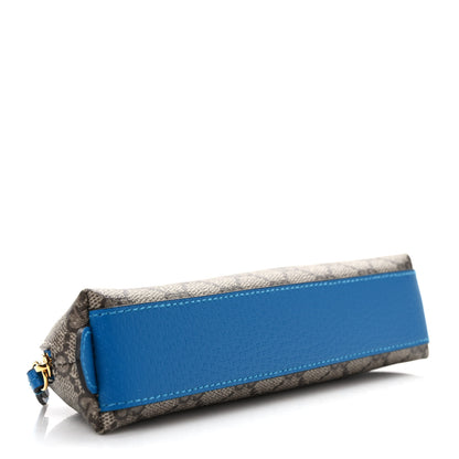 Gucci X DISNEY GG Supreme Monogram Donald Duck Pencil Case Blue 4 of 8