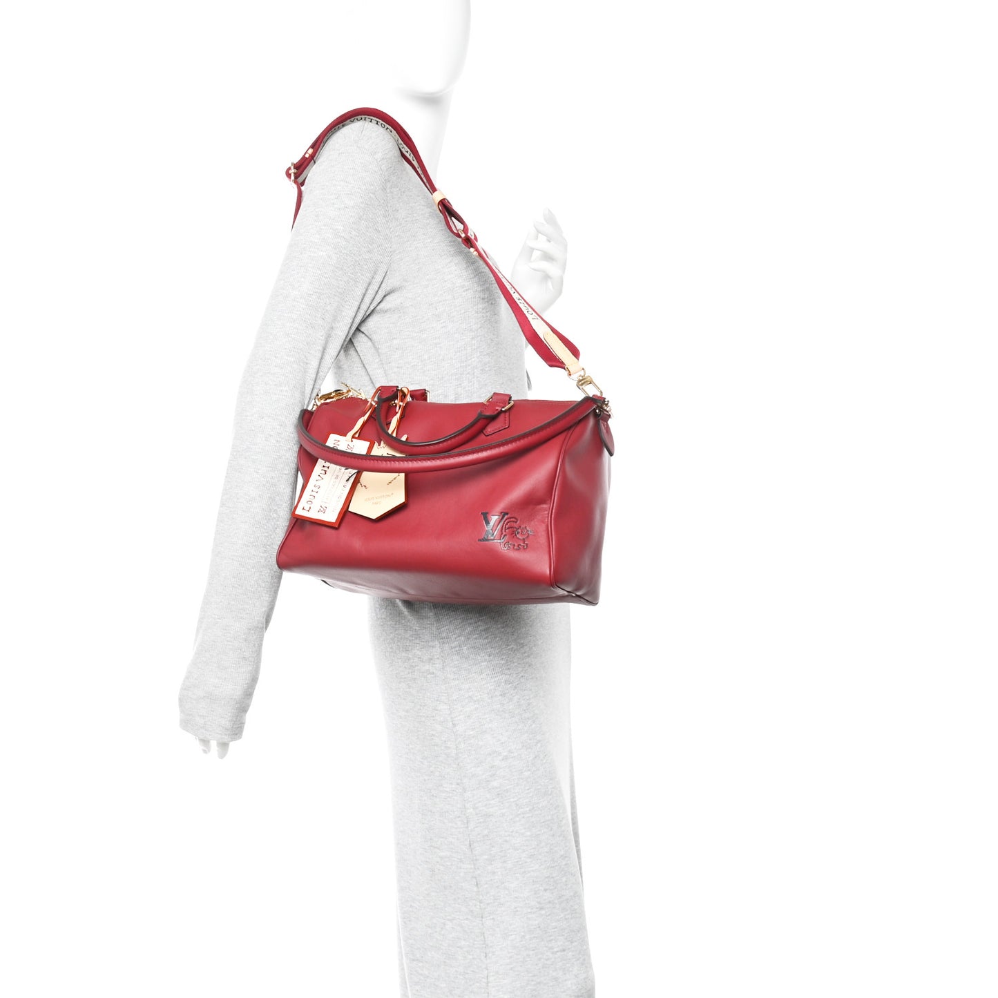 Calfskin LV Travels With Grace Coddington Speedy Soft 30 Plum Plum