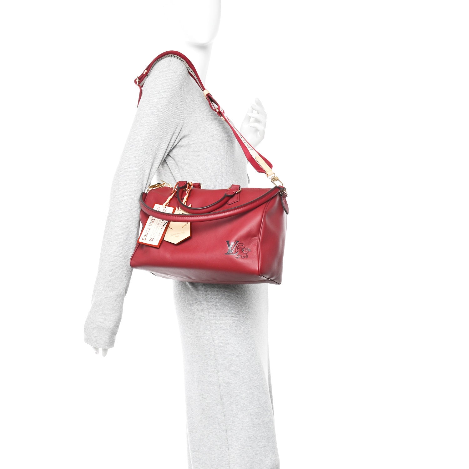 Louis Vuitton Calfskin LV Travels With Grace Coddington Speedy Soft 30 Plum Plum 2 of 9