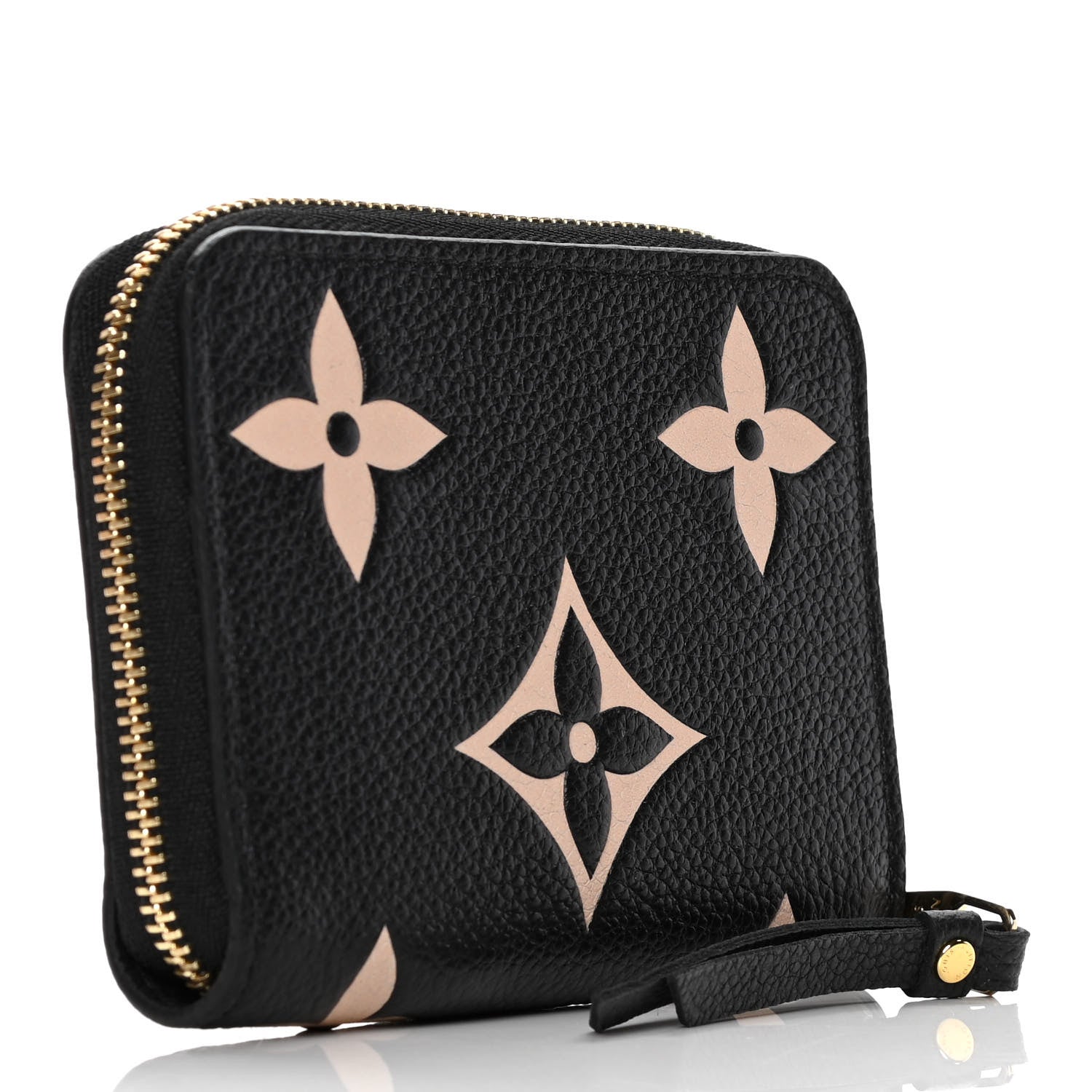 Louis Vuitton Empreinte Monogram Giant Zippy Coin Purse Black Beige 2 of 7