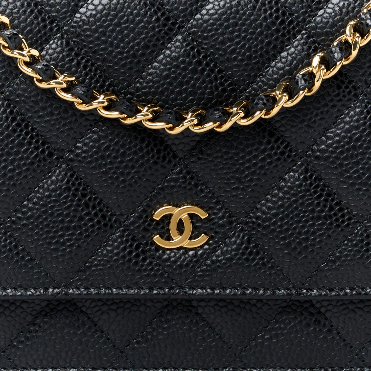 Chanel Caviar Quilted Wallet on Chain WOC Black 9 of 14