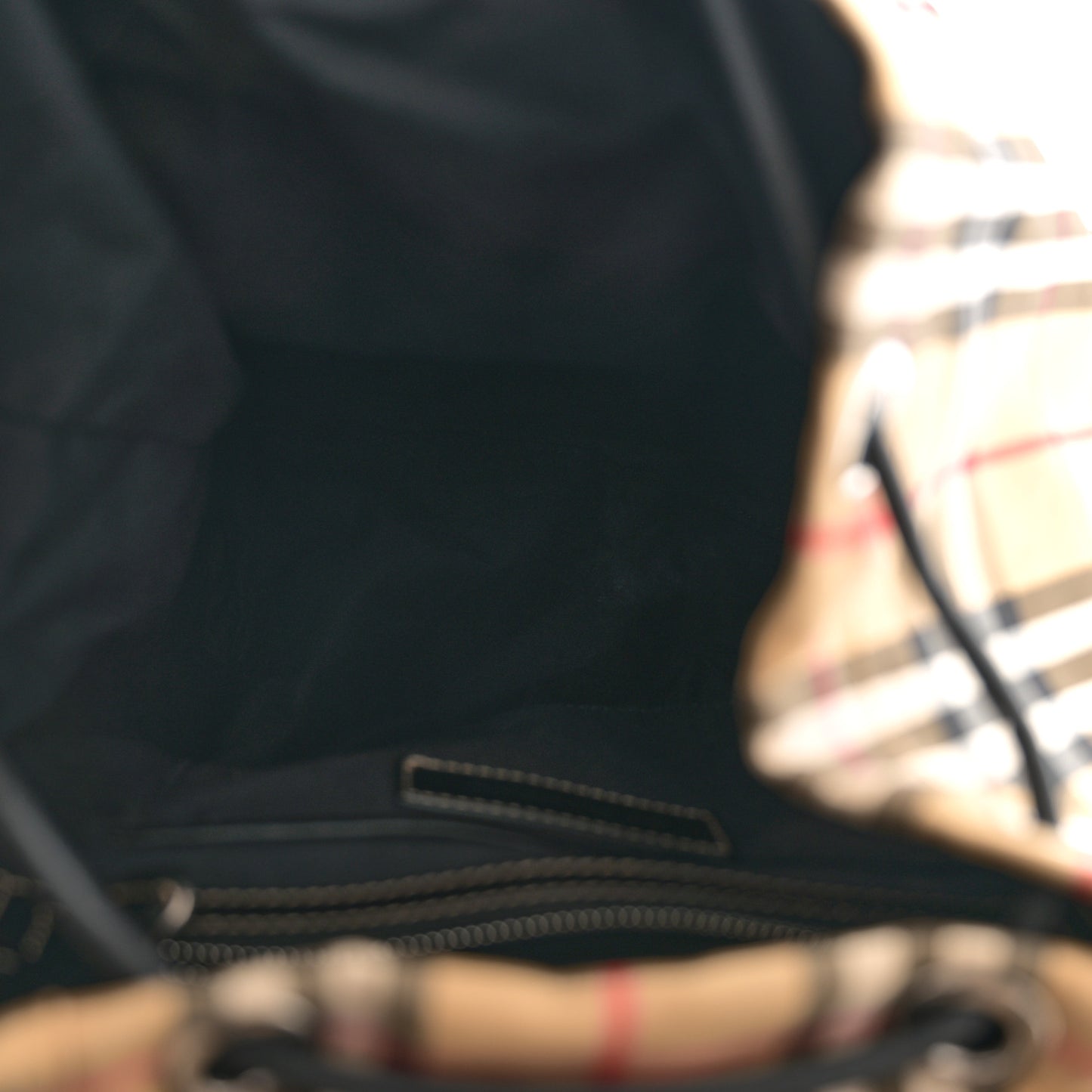 Nylon Vintage Check Medium Rucksack Backpack Antique Yellow