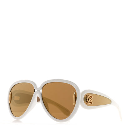 Loewe Acetate Pilot Mask sunglasses LW40132I White 1 of 7
