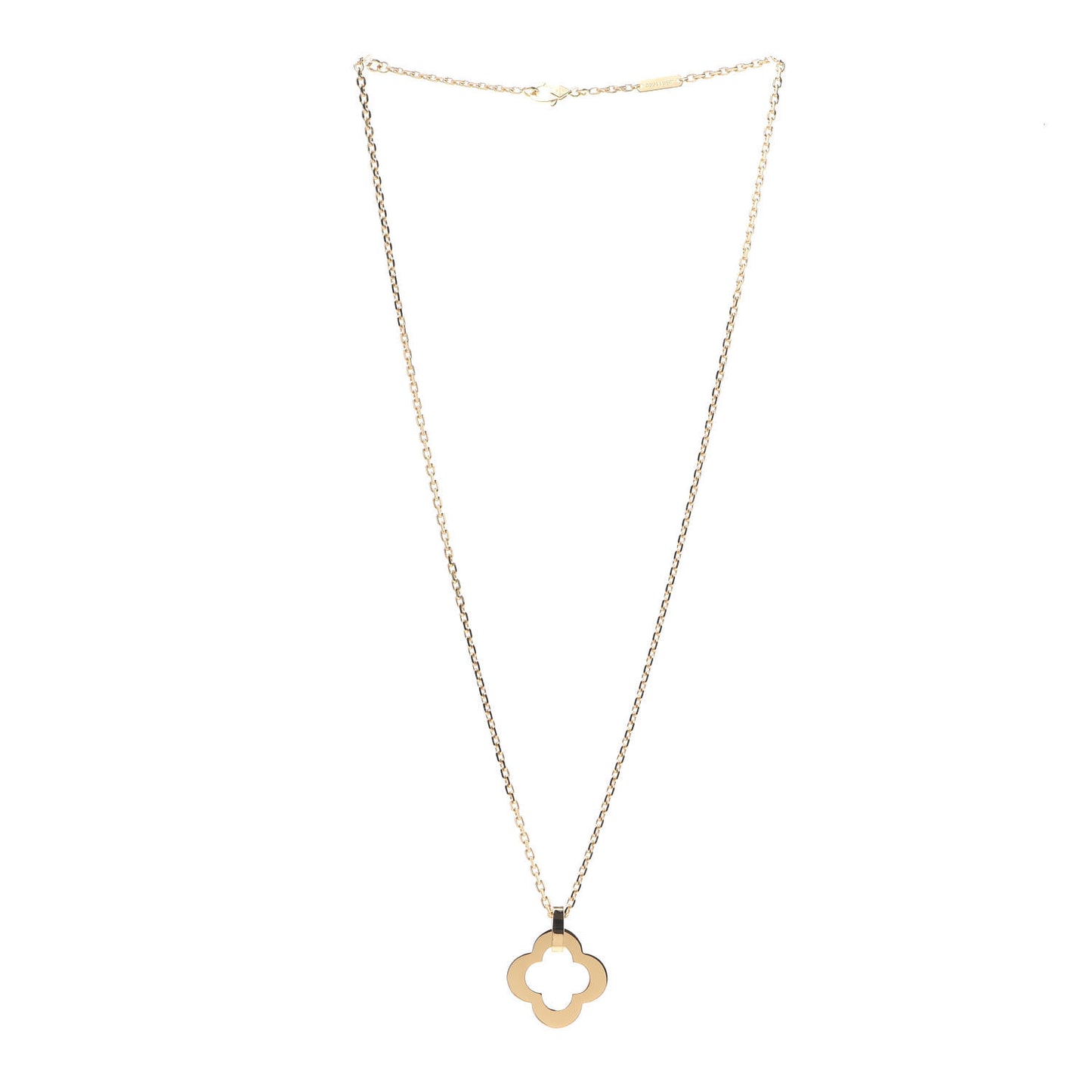 18K Yellow Gold Byzantine Alhambra Pendant Necklace