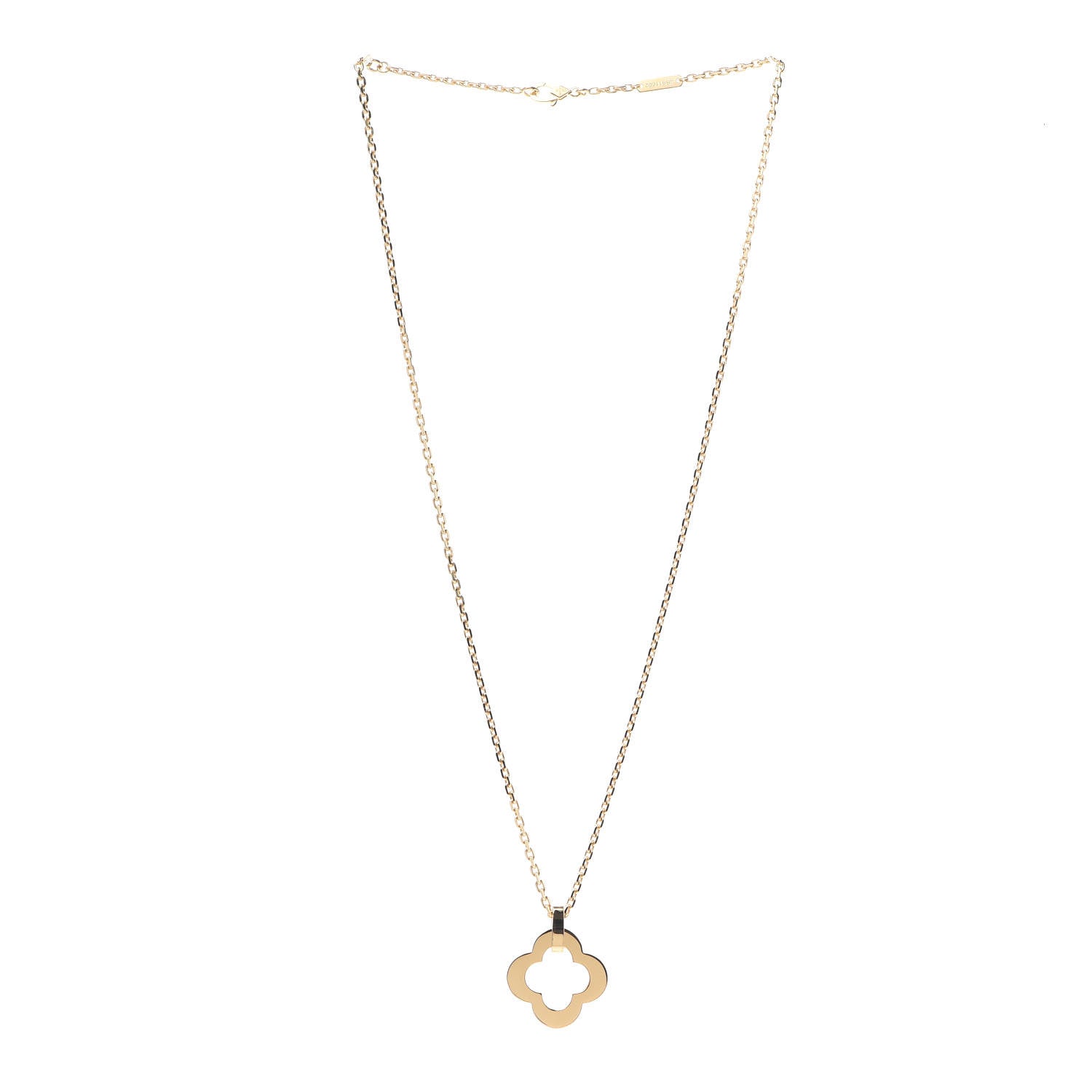 Van Cleef & Arpels 18K Yellow Gold Byzantine Alhambra Pendant Necklace 3 of 7
