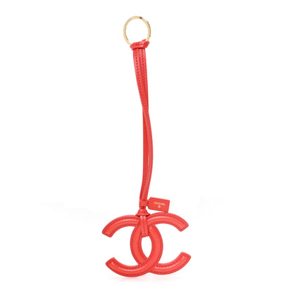 Chanel Lambskin Mini CC Bag Charm Red 1 of 5