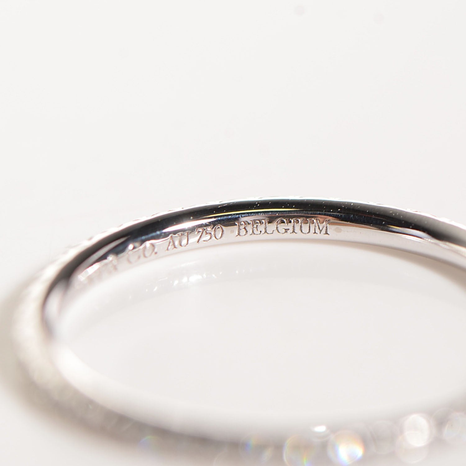 Tiffany 18K White Gold Diamond Metro Ring 5 5 of 6