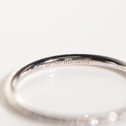 Tiffany 18K White Gold Diamond Metro Ring 5 5 of 6