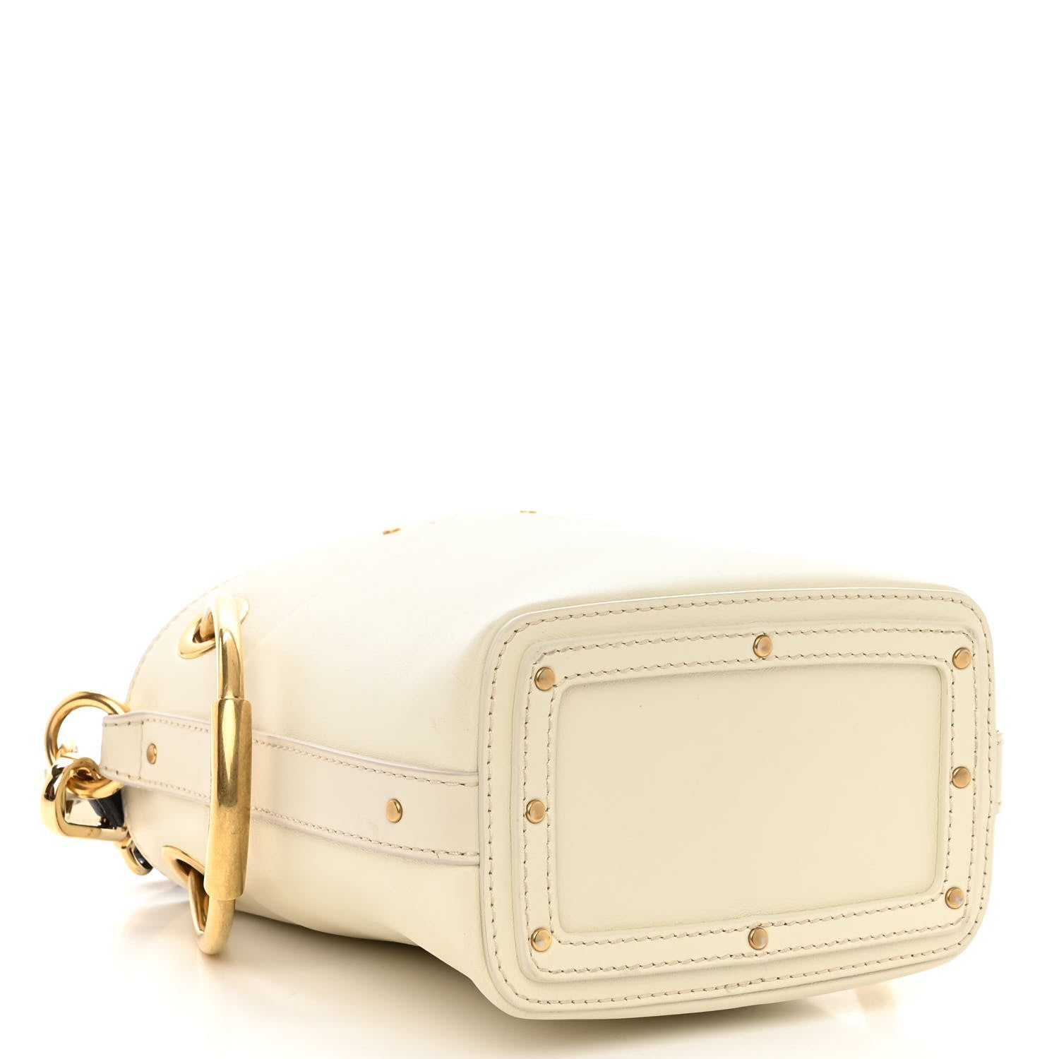 Chloe Smooth Calfskin Mini Roy Bucket Bag Natural White 4 of 9