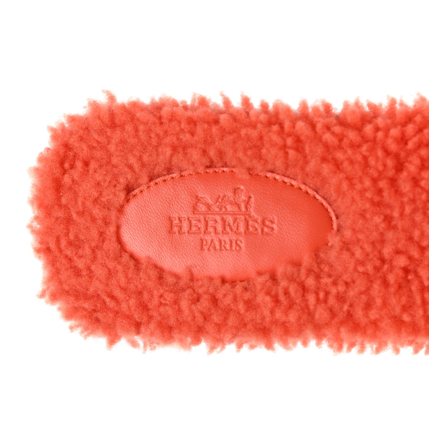 Hermes Woolskin Oran Sandals 40.5 Orange 7 of 8