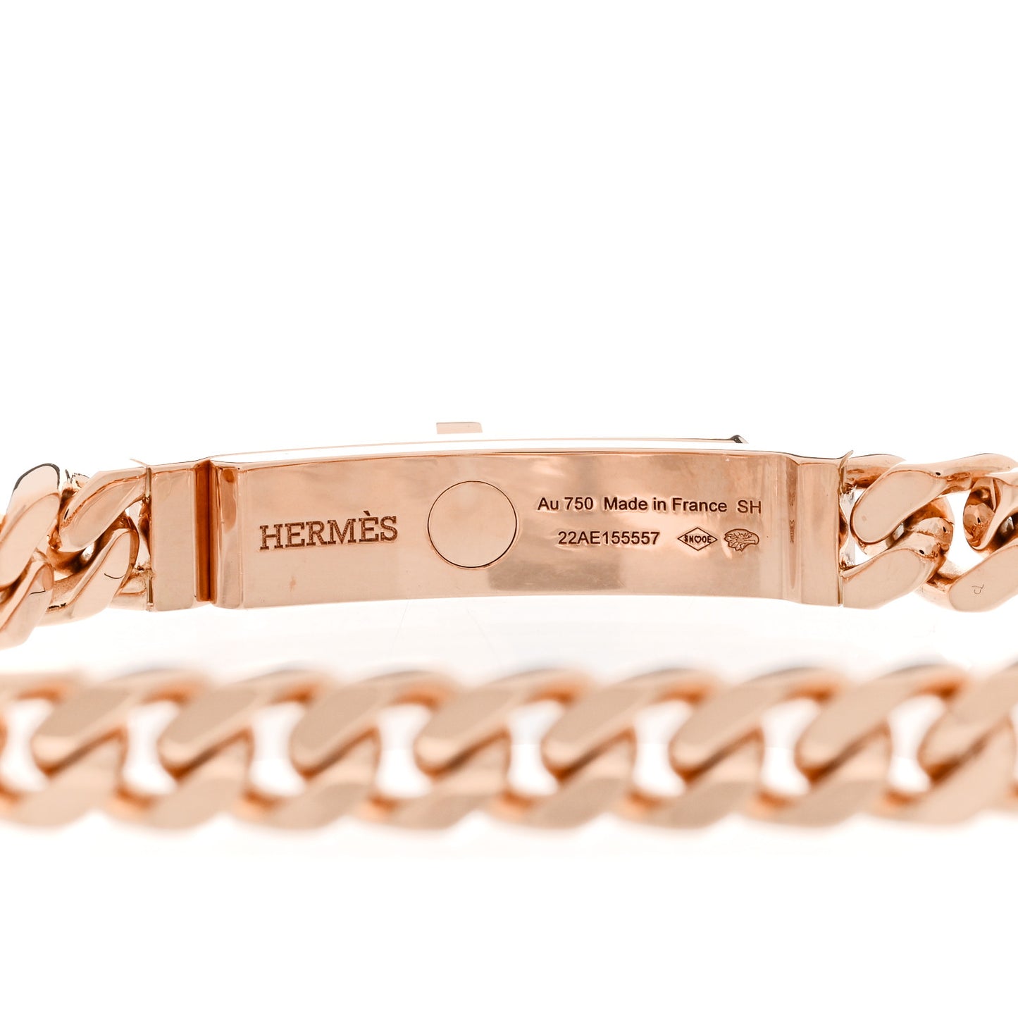 18K Rose Gold Diamond PM Kelly Chaine Bracelet SH