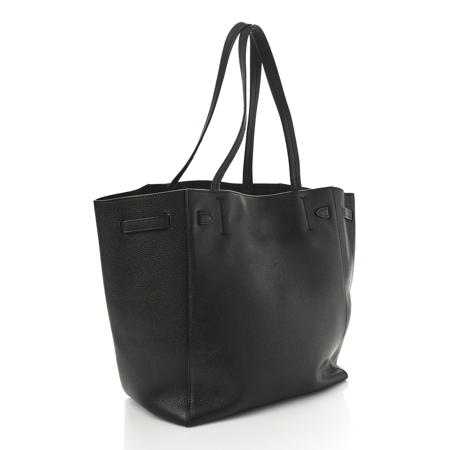 Soft Grained Calfskin Medium Belt Cabas Phantom Black