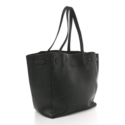 Celine Soft Grained Calfskin Medium Belt Cabas Phantom Black 3 of 9