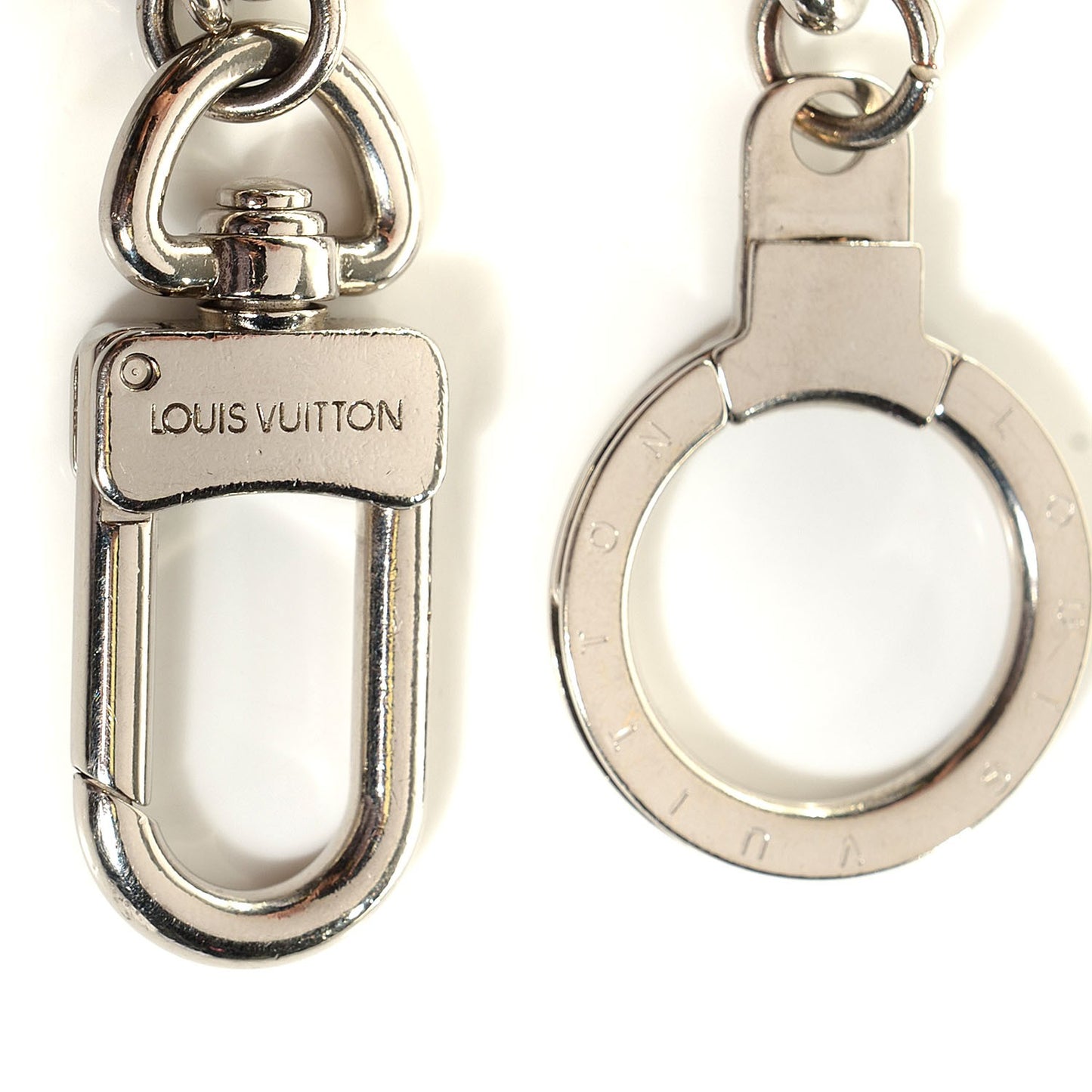 Metal Mens XL Key Chain Silver