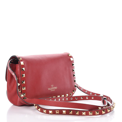 Valentino Garavani Vitello Mini Rockstud Flap Saddle Crossbody Bag Rosso Valentino 3 of 12