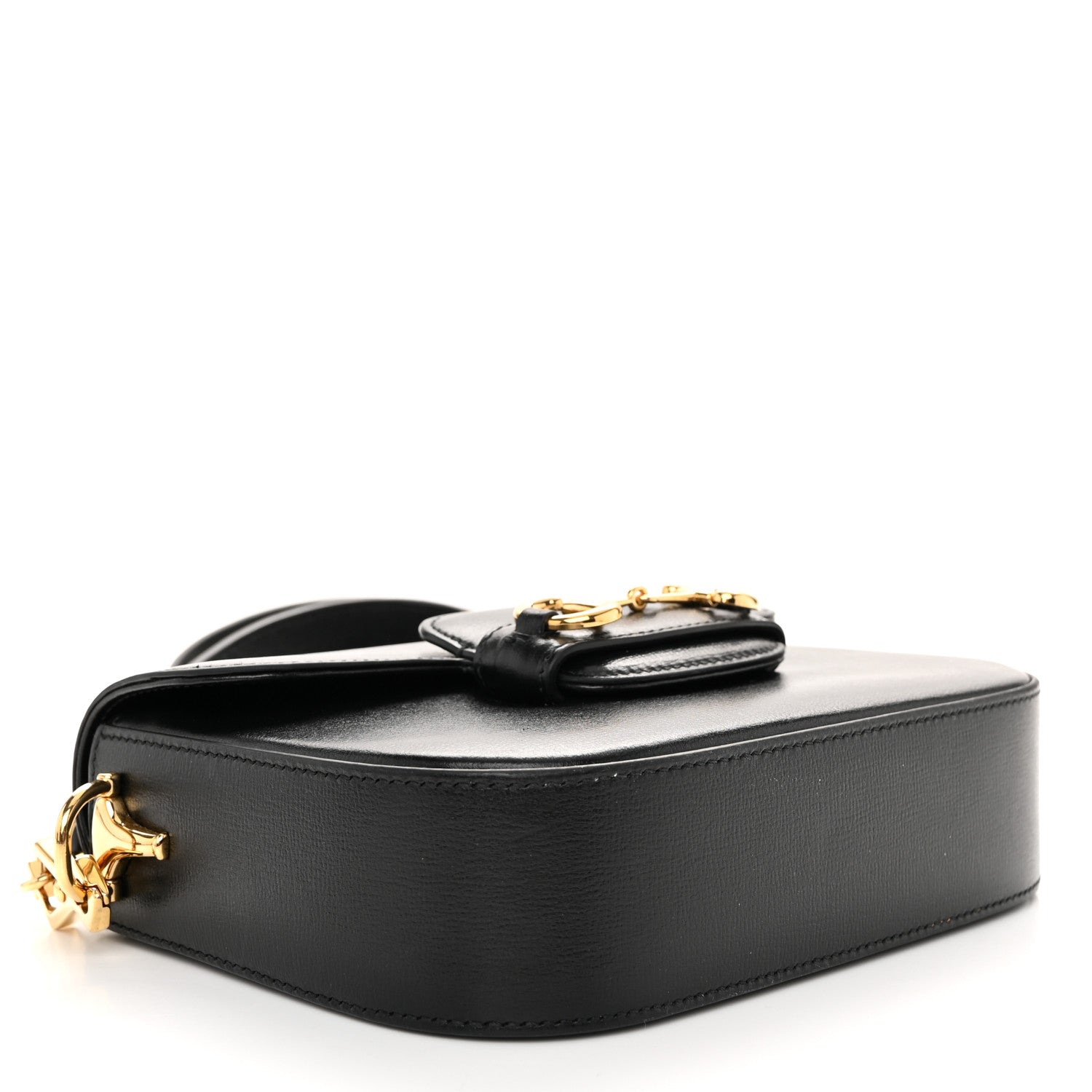 Gucci Azalea Calfskin Web Mini Horsebit 1955 Shoulder Bag Black 4 of 14