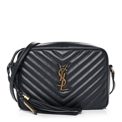 Saint Laurent Calfskin Matelasse Monogram Lou Camera Bag Dark Smog 1 of 10