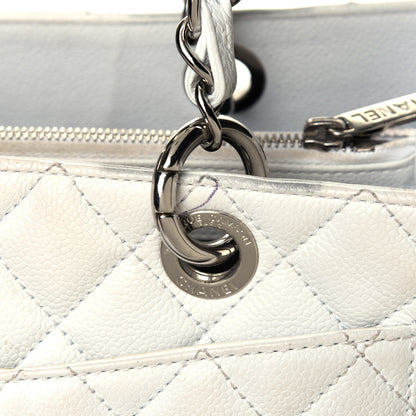 Chanel Caviar Quilted Grand Shopping Tote GST White 8 of 11