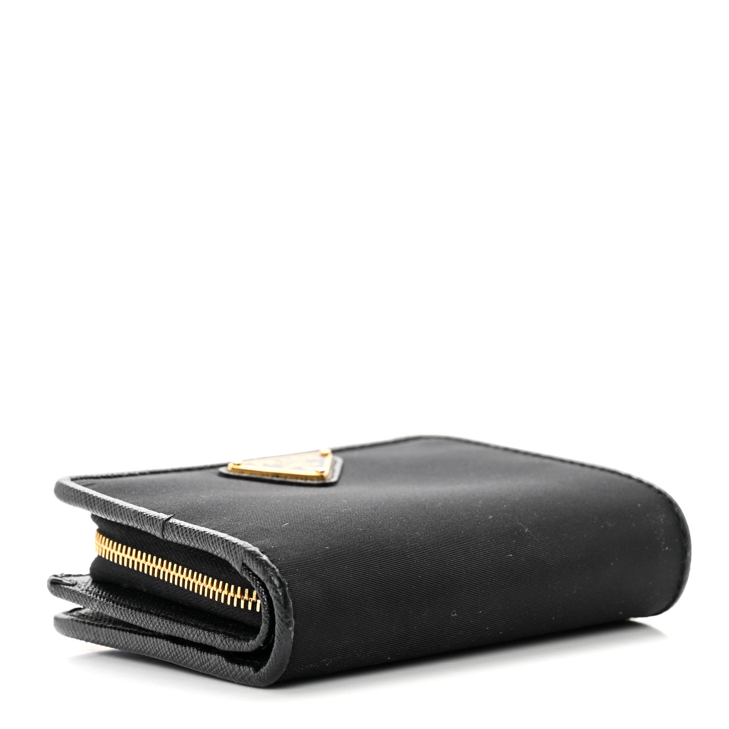 Prada Nylon Saffiano Metal Compact Wallet Black 4 of 7