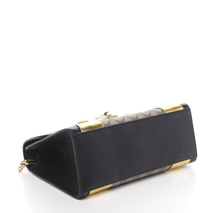 Gucci GG Supreme Monogram Small Osiride Top Handle Bag Black Gold 4 of 11