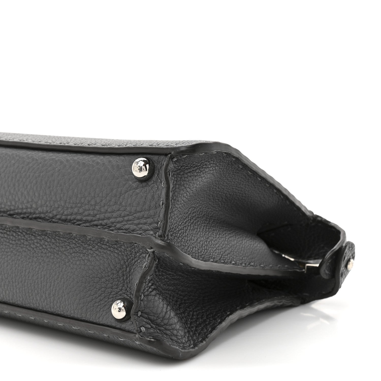 Fendi Cuoio Romano Selleria Chamois Small Peekaboo I SEE U Satchel Asfalto Camelia 9 of 11