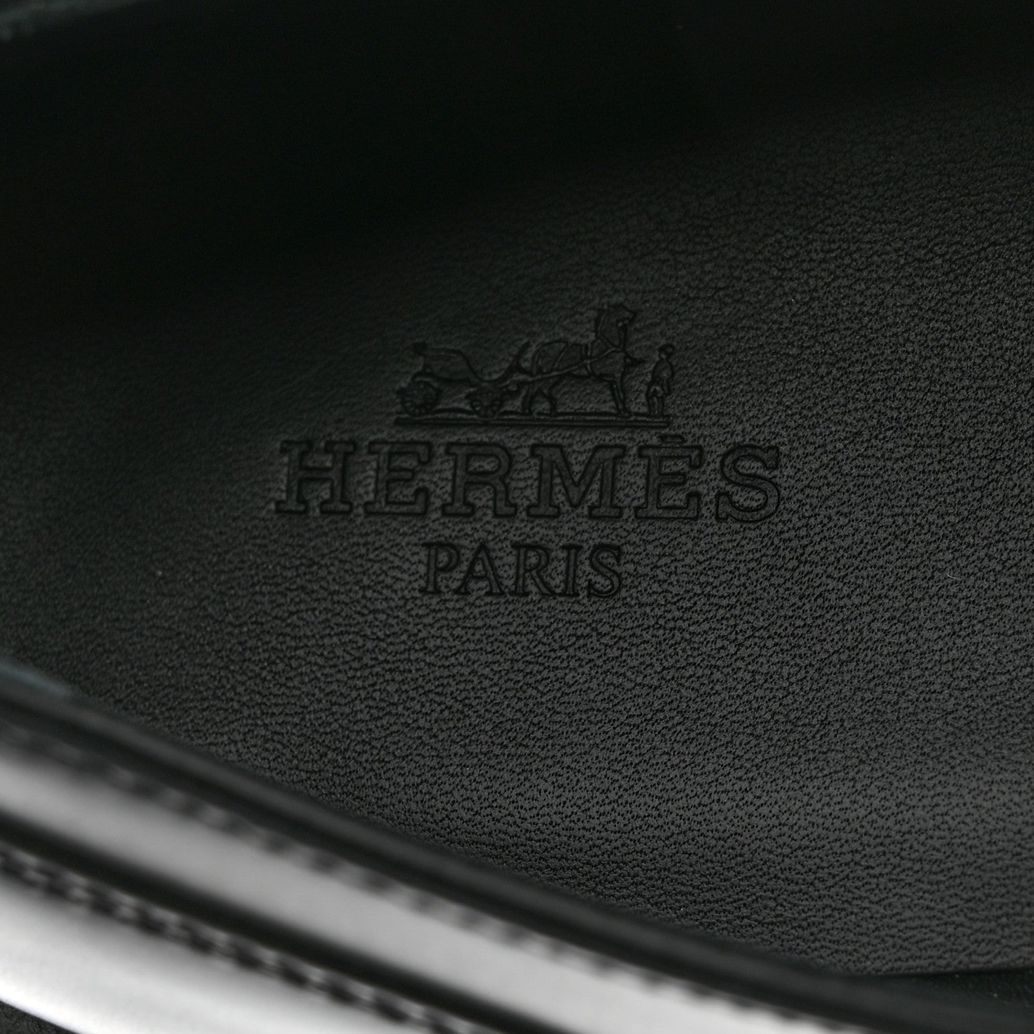 Hermes Calfskin First Derby Shoes 37.5 Black 6 of 9