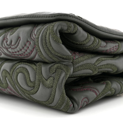 Versace Nappa Embroidered Baroque Palazzo Sultan Shoulder Bag Green 11 of 13