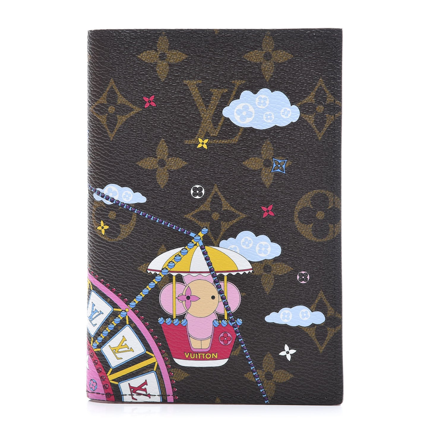 Monogram 2020 Christmas Animation Big Wheel Passport Cover Rose Ballerine