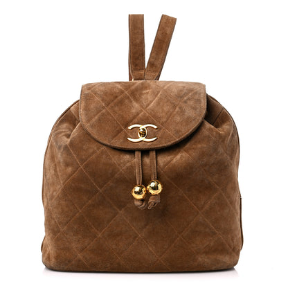 Chanel Suede CC Drawstring Backpack Brown 1 of 20