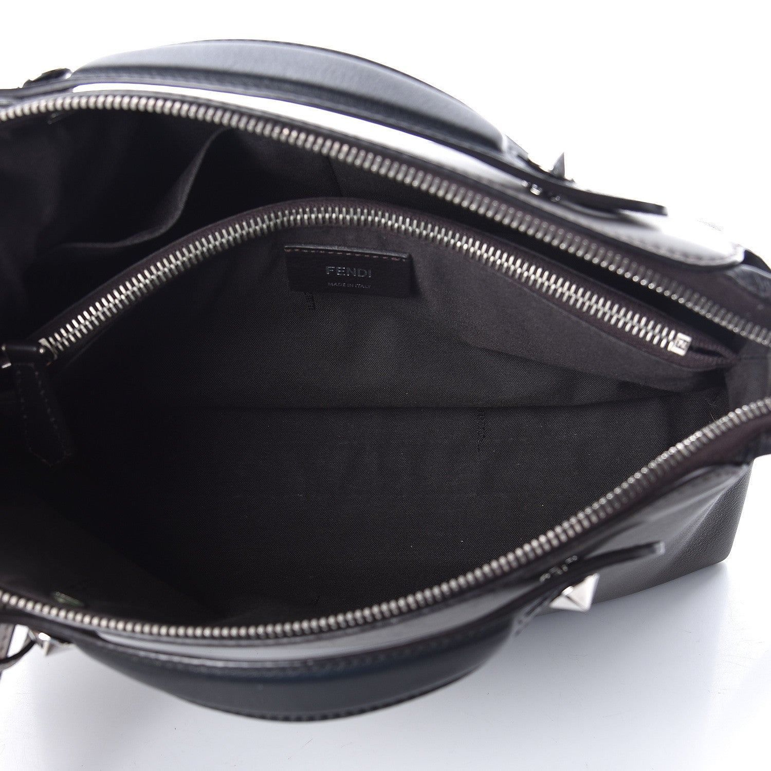 Fendi Vitello Dolce 4 Color Medium By The Way Boston Bag Carbone Grigio Polvere Multicolor 5 of 15