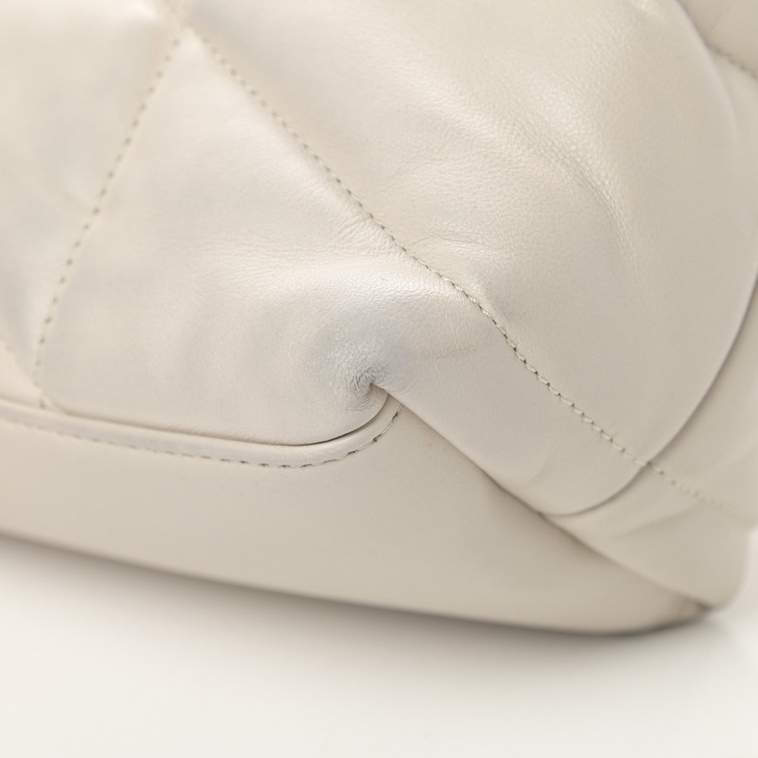 Saint Laurent Lambskin Quilted Small Loulou Puffer Monogram Chain Satchel Crema Soft 11 of 15