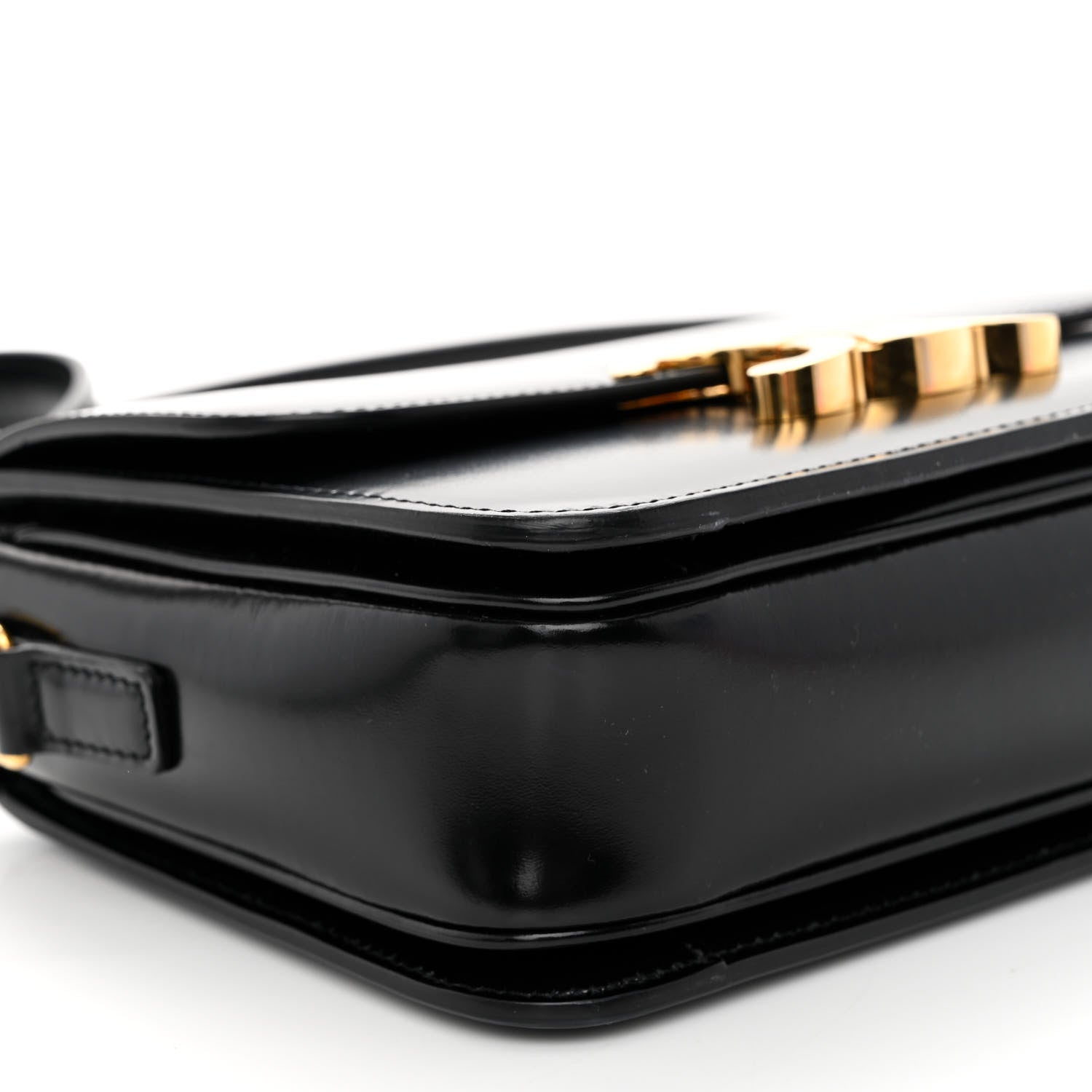Celine Shiny Calfskin Teen Triomphe Black 7 of 8