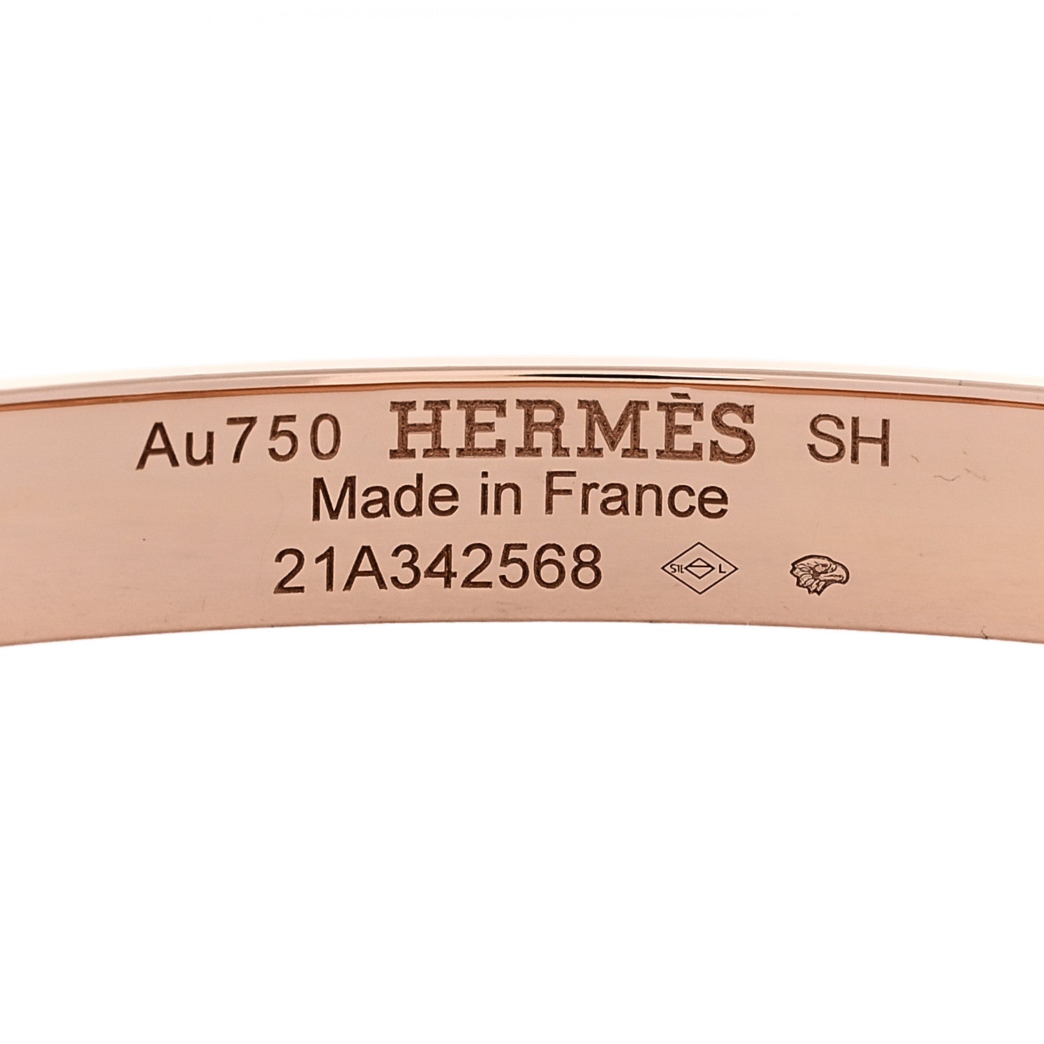 Hermes 18K Rose Gold PM Collier De Chien Bracelet SH 3 of 3