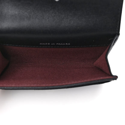 Chanel Lambskin Quilted Flap Card Holder Wallet Black 5 of 7