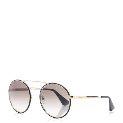 Prada Round Sunglasses SPR 51S Black Gold 1 of 8