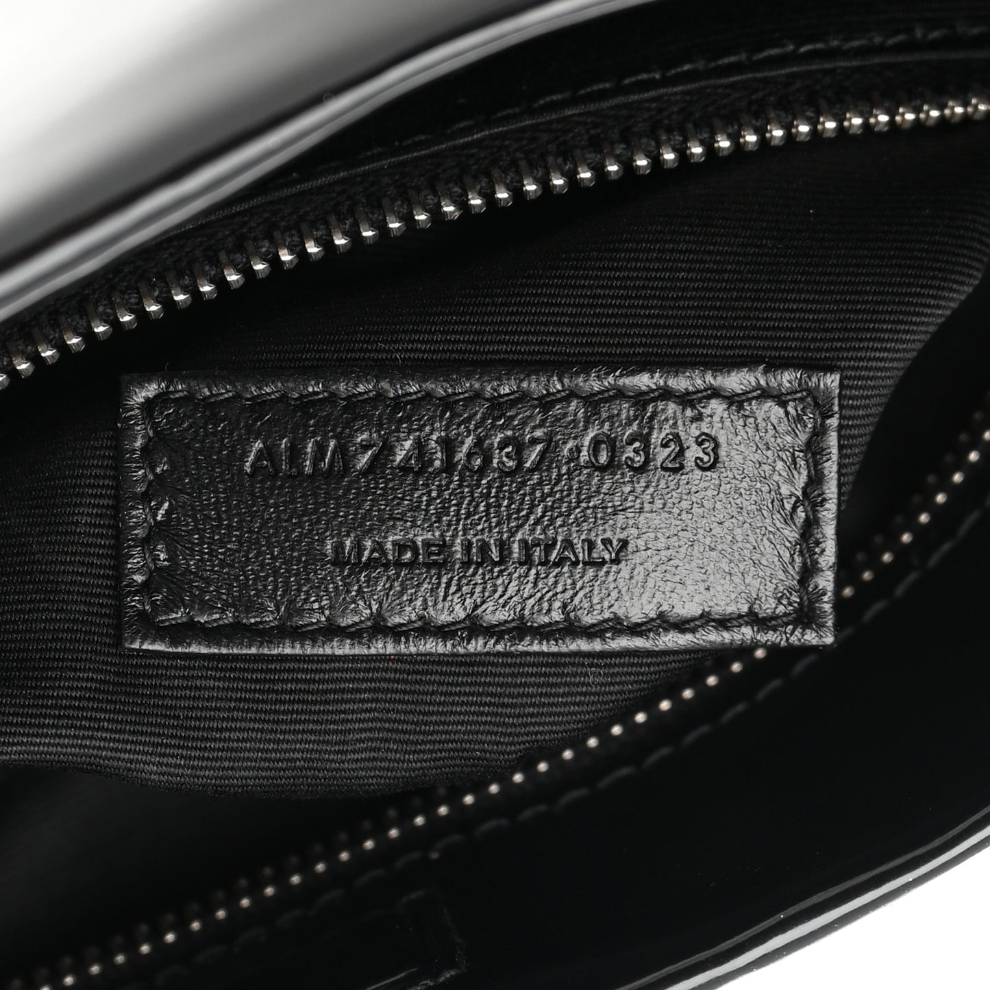 Patent Calfskin Small Suzanne Rigid Shoulder Bag Black