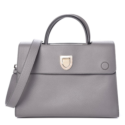 Christian Dior Bullcalf Medium Diorever Flap Meteorite Grey 1 of 15
