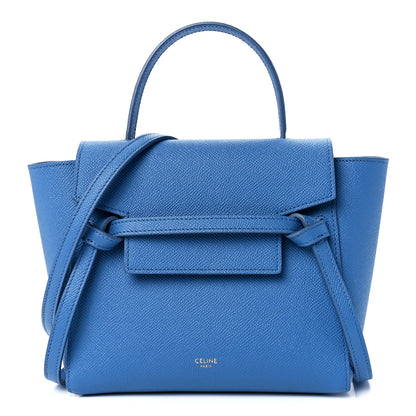 Celine Grained Calfskin Nano Belt Bag Blue 1 of 11