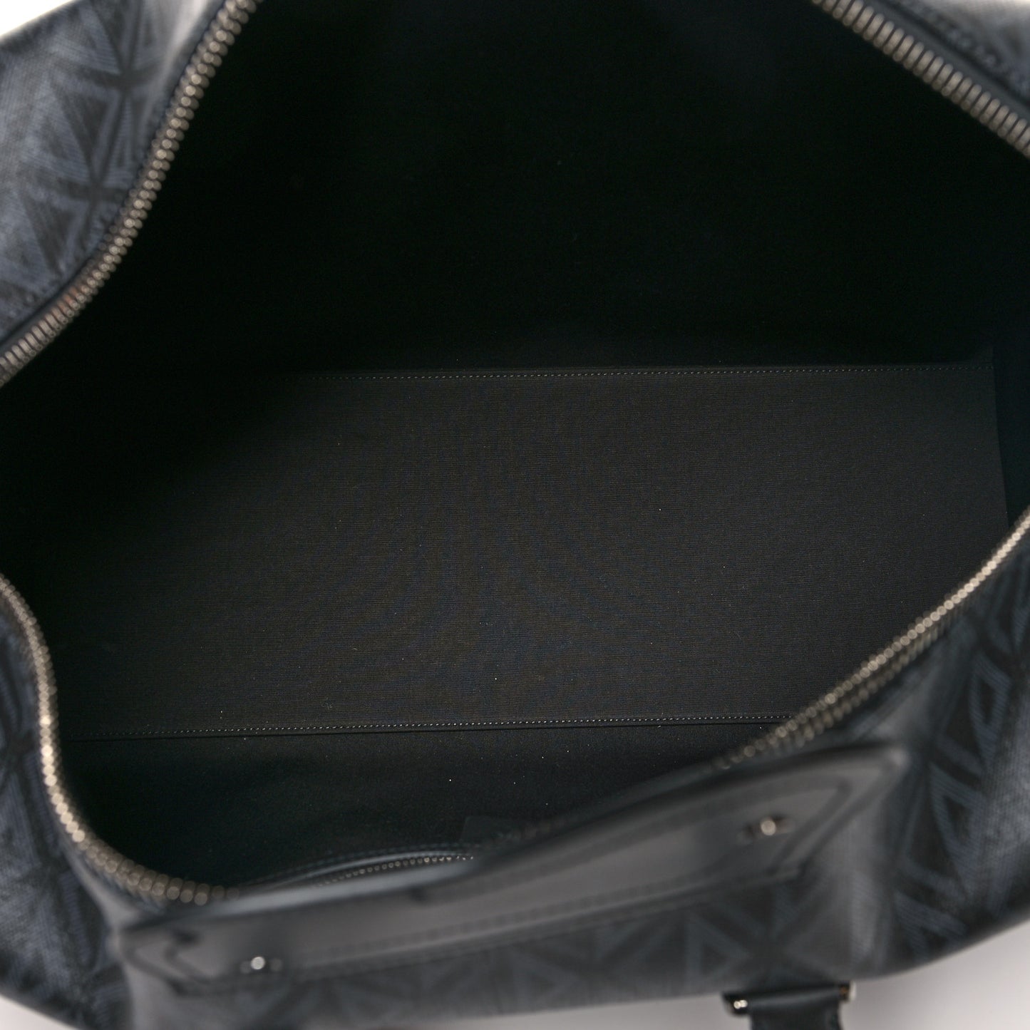 CHRISTIAN DIOR Coated Canvas CD Diamond Lingot 50 Bag Black