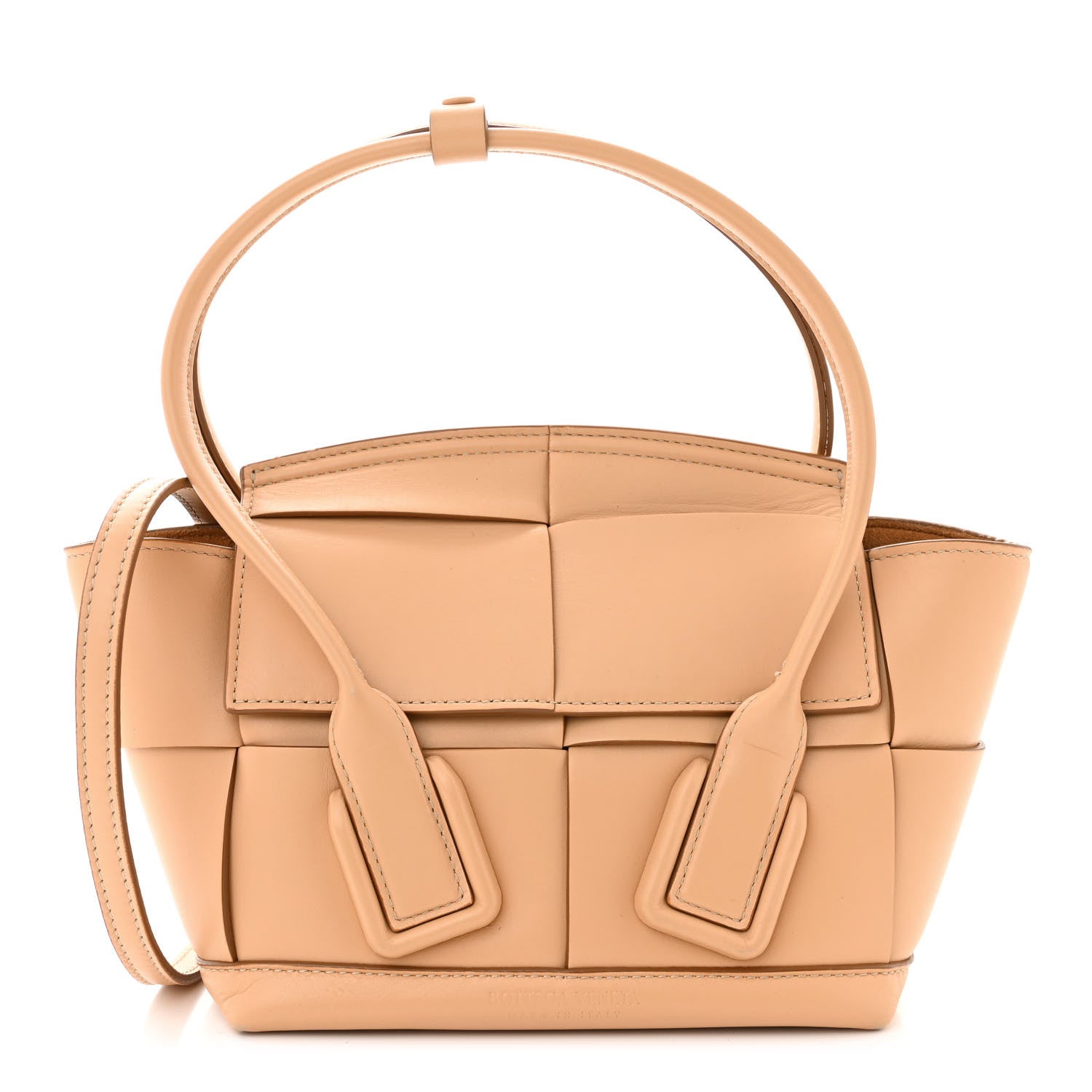Bottega Veneta French Calfskin Maxi Intrecciato Mini Arco Nude 1 of 11