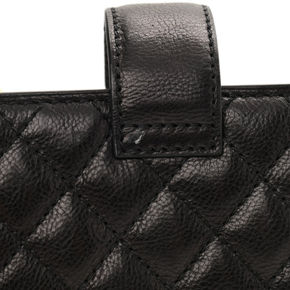 Chanel Calfskin Quilted Pearl Chain Love Symbols Mini Bag Black 11 of 12