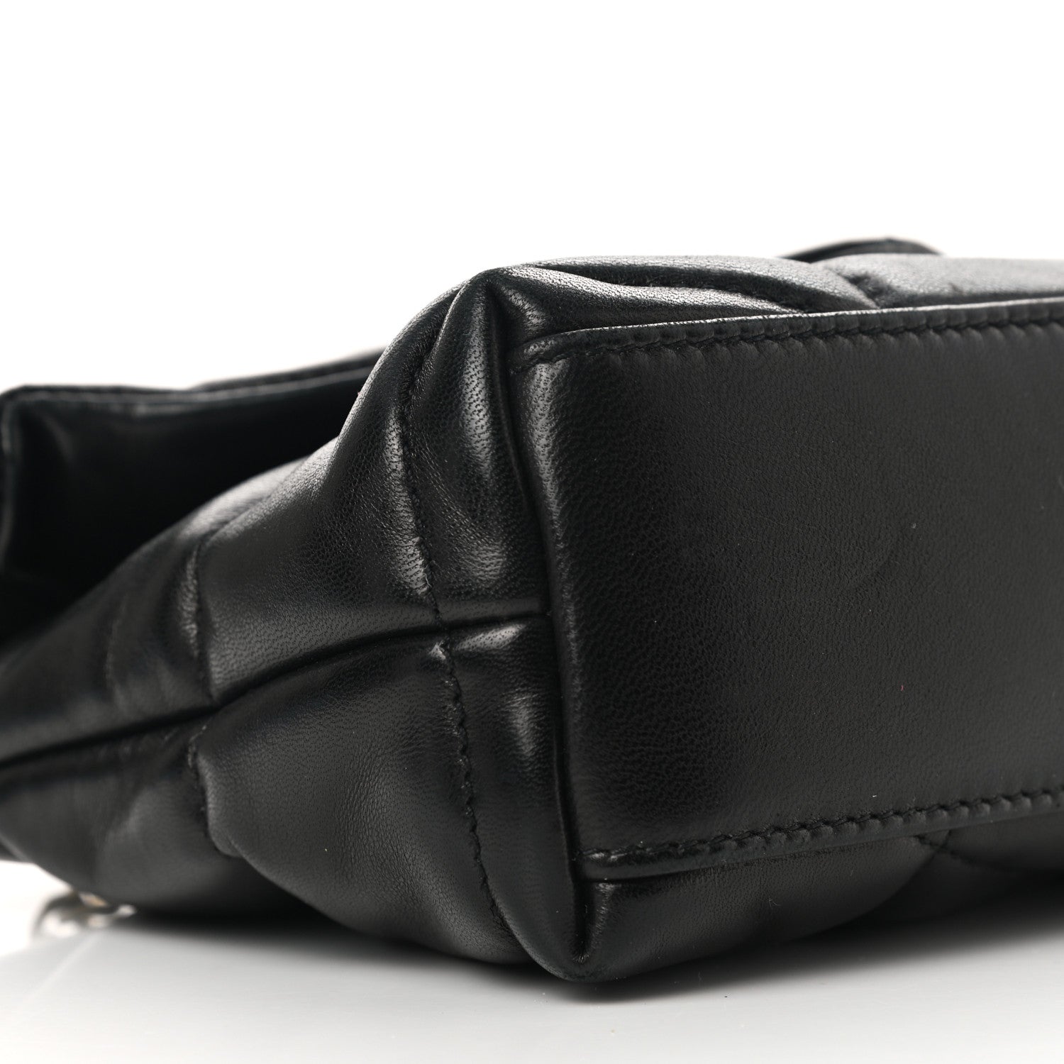 Saint Laurent Lambskin Quilted Toy Loulou Puffer Monogram Chain Satchel Black 10 of 12