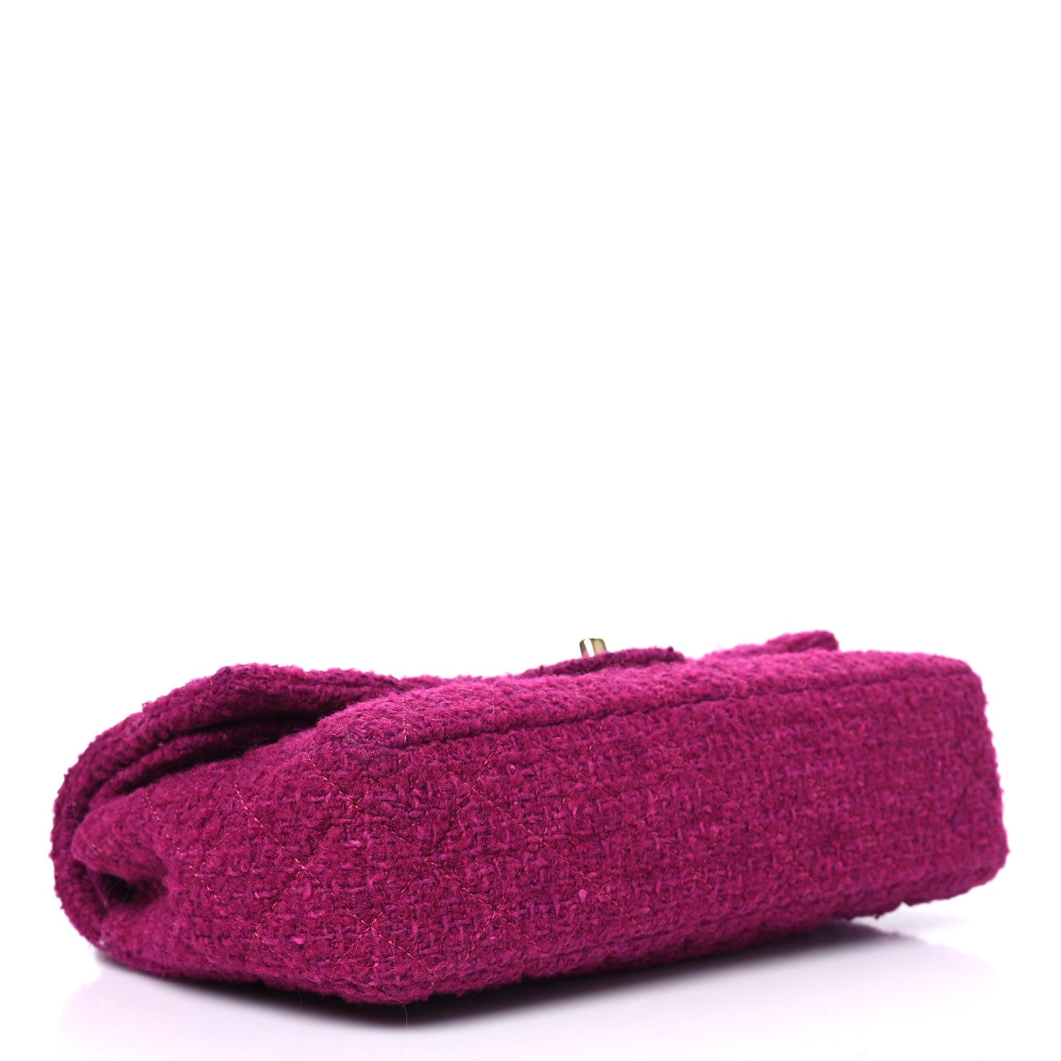 Chanel Tweed Quilted Double Flap Fuchsia 4 of 11