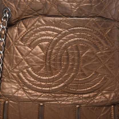 Chanel Metallic Aged Calfskin Large Shopping In Moscow Tote Bronze 10 of 10