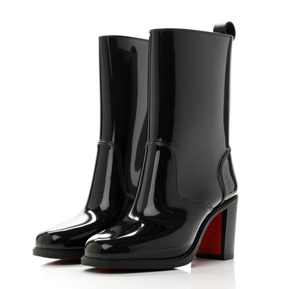 Christian Louboutin Recycled PVC Calfskin Loubirain 70 Boots 37 Black 3 of 7
