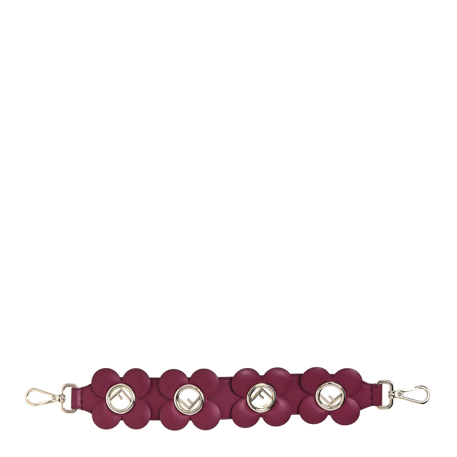 Fendi Vitello Century Opaco F is Fendi Floral Mini Strap You Black Cherry 1 of 5
